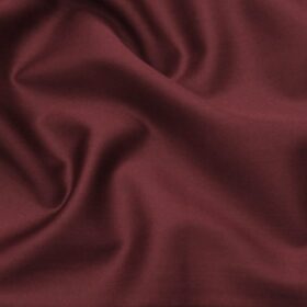 Arvind Men's 100% Premium Cotton Solid Satin Unstitched Shirt Fabric (Maroon