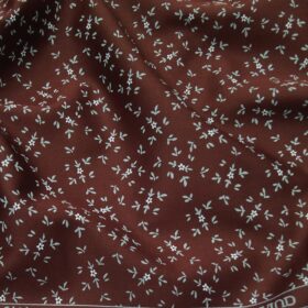 Arvind Men's 100% Premium Cotton Grey Floral Prints Unstitched Shirt Fabric (Maroon Red