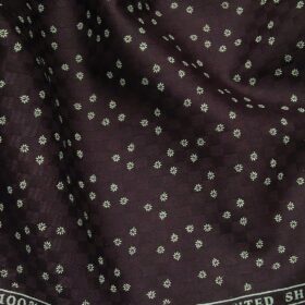 Birla Century Men's 100% Premium Cotton Beige  Printed Unstitched Shirt Fabric (Dark Purple