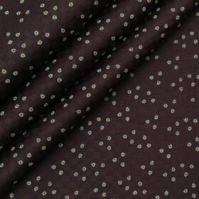 Birla Century Men's 100% Premium Cotton Beige  Printed Unstitched Shirt Fabric (Dark Purple