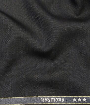 Raymond Men's Dark Blue Self Design Poly Viscose Shiny Trouser Fabric With Exquisite Whilte Khadi Look Dobby Poly Cotton Shirt Fabric (Unstitched Combo)