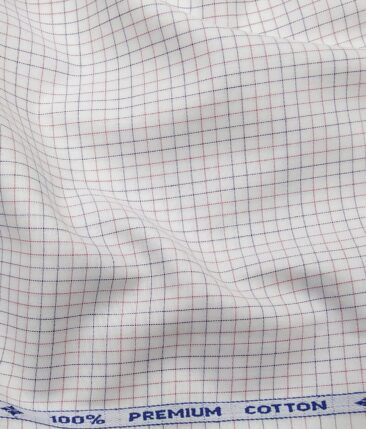 Raymond Men's Dark Purple Checks Poly Viscose Trouser Fabric With Arvind White Checks Cotton Shirt Fabric (Unstitched Combo)