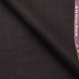 Raymond Men's Dark Purple Checks Poly Viscose Trouser Fabric With Arvind White Checks Cotton Shirt Fabric (Unstitched Combo)