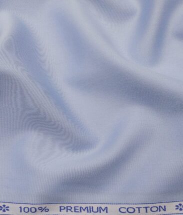 Raymond Men's Dark Firozi Blue Structured Poly Viscose Trouser Fabric With Arvind Sky Blue Solid Cotton Shirt Fabric (Unstitched Combo)