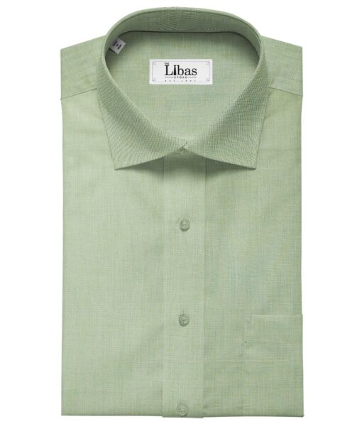 Raymond Men's 100% Premium Cotton Fil-a-Fil Unstitched Shirt Fabric (Fern Green)