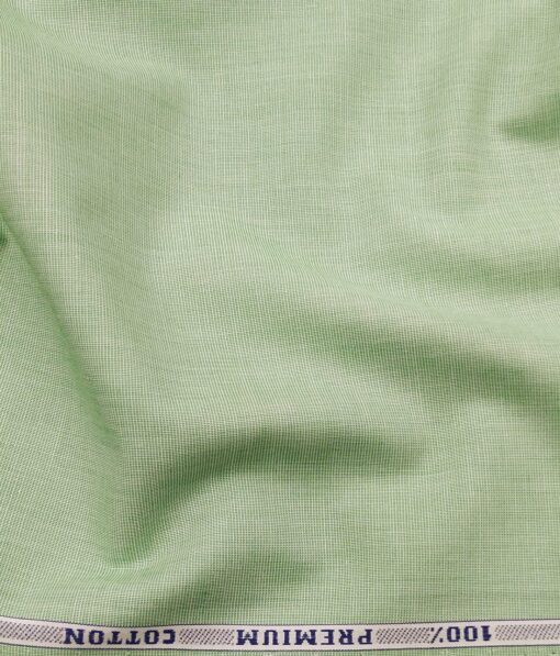 Raymond Men's 100% Premium Cotton Fil-a-Fil Unstitched Shirt Fabric (Fern Green)