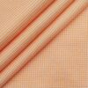 Raymond Men's Poly Cotton Orange Micro Checks Unstitched Shirt Fabric (White