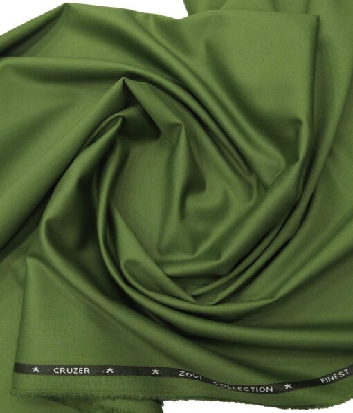 Donear Men's Solids Terry Rayon Unstitched Suiting Fabric (Light Green)