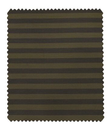 Donear Men's Striped Terry Rayon Unstitched Suiting Fabric (Coffee Brown)