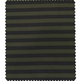 Donear Men's Striped Terry Rayon Unstitched Suiting Fabric (Green)