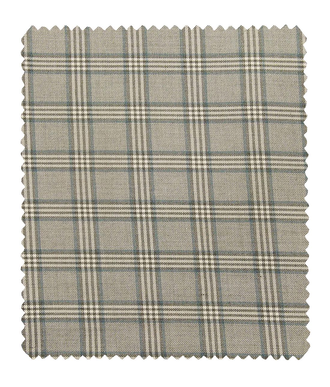 Donear Men's Checks Terry Rayon Unstitched Suiting Fabric (Beigish Grey)