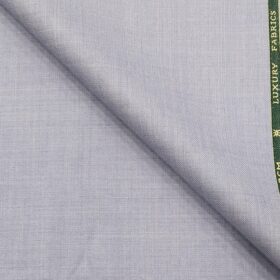 OCM Men's Self Design 35% Merino Wool Unstitched Safari Suit Fabric (Light Blue