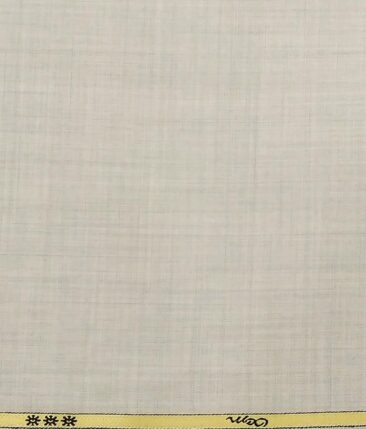 OCM Men's Self Design 25% Merino Wool Unstitched Safari Suit Fabric (Light Pistachious Grey