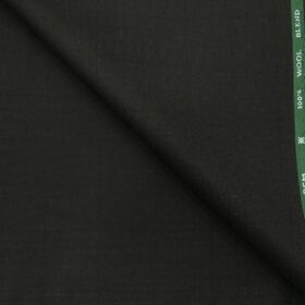 OCM Men's Self Checks 45% Merino Super 100's Wool Unstitched Suiting Fabric (Dark Green)