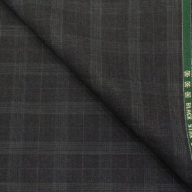 Raymond Men's Self Broad Checks 50% Merino Wool Super 100's Unstitched Suit Fabric (Dark Grey