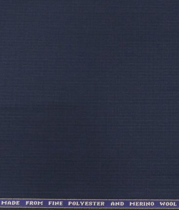 Raymond Men's Self Striped 35% Merino Wool Unstitched Suiting Fabric (Royal Blue)