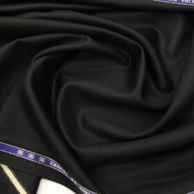 Raymond Men's Solids 45% Merino Wool Unstitched Suiting Fabric (Black)