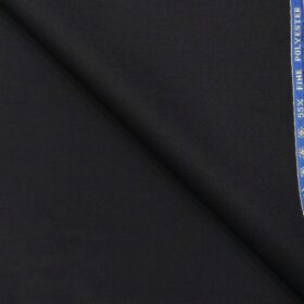 Raymond Men's Solids 45% Merino Wool Unstitched Suiting Fabric (Dark Navy Blue)