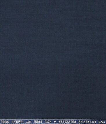 Raymond Men's 45% Merino Wool Super 90's Self Design Unstitched Suiting Fabric (Dark Arctic Blue)
