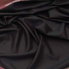 Raymond Men's 45% Merino Wool Super 90's Self Design Unstitched Suiting Fabric (Dark Maroon)