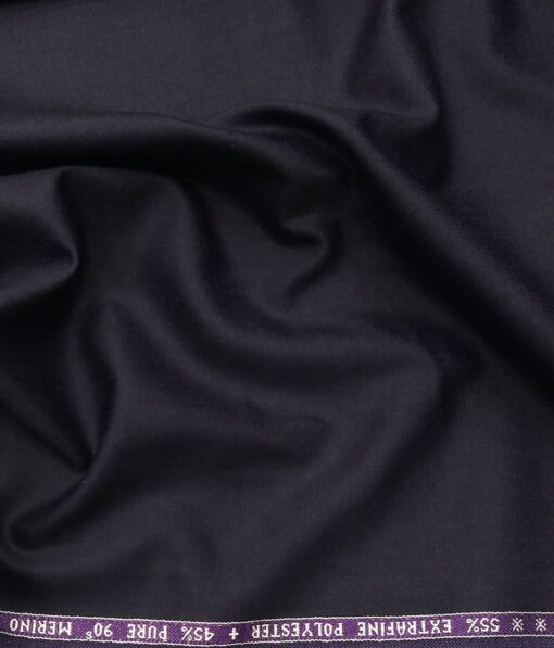 Raymond Men's 45% Merino Wool Super 90's Self Design Unstitched Suiting Fabric (Dark Purple)