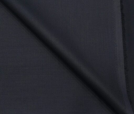 Don & Julio Terry Rayon Unstitched Jacquard Weave Suiting Fabric (Dark Navy Blue)