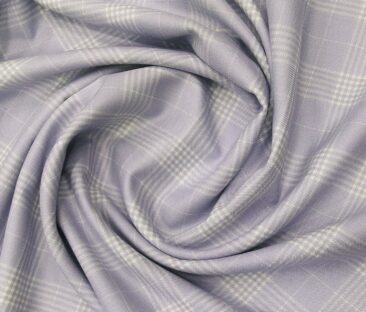 Don & Julio Terry Rayon Unstitched Checks Suiting Fabric (Light Purple)