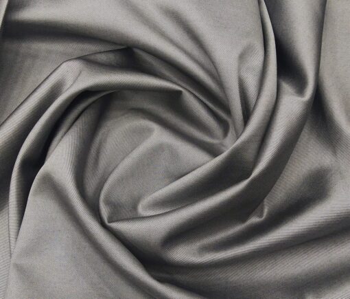 Don & Julio Terry Rayon Unstitched Solids Shiny Suiting Fabric (Light Silver Grey)