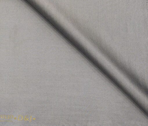 Don & Julio Terry Rayon Unstitched Solids Shiny Suiting Fabric (Light Silver Grey)