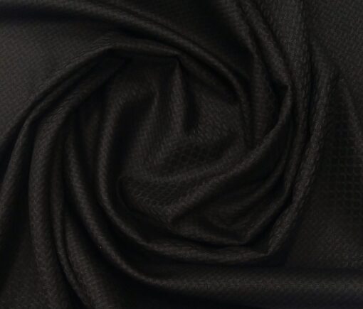 Don & Julio Terry Rayon Unstitched Jacquard Weave Suiting Fabric (Black)