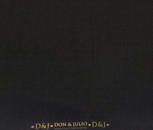 Don & Julio Terry Rayon Unstitched Jacquard Weave Suiting Fabric (Black)
