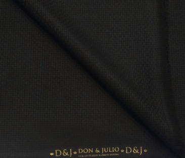 Don & Julio Terry Rayon Unstitched Jacquard Weave Suiting Fabric (Black)