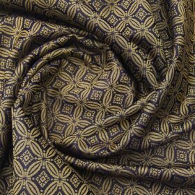 Donear Terry Rayon Unstitched Jacquard Suiting Fabric (Golden)