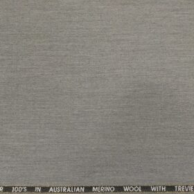 J.Hampstead Men's Poly Wool Super 100s Unstitched Self Design Suiting Fabric (Silver Grey)