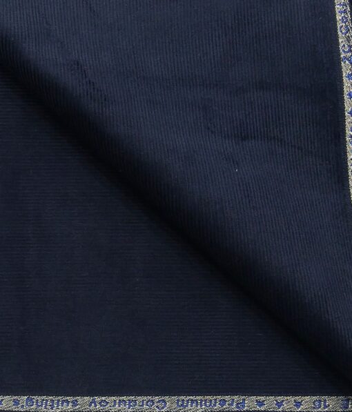 Arvind Men's Cotton Non-Stretchable Unstitched 1.50 Meter Corduroy Trouser Fabric (Dark Royal Blue)