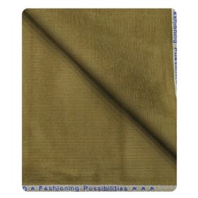 Arvind Men's Cotton Non-Stretchable Unstitched 1.50 Meter Corduroy Trouser Fabric (Fawn Beige)