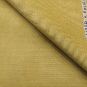 Arvind Men's Cotton Non-Stretchable Unstitched 1.50 Meter Corduroy Trouser Fabric (Macaroon Beige)
