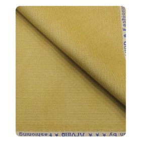 Arvind Men's Cotton Non-Stretchable Unstitched 1.50 Meter Corduroy Trouser Fabric (Macaroon Beige)
