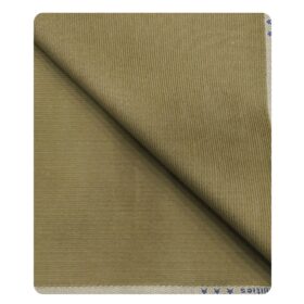 Arvind Men's Cotton Non-Stretchable Unstitched 1.50 Meter Corduroy Trouser Fabric (Oyster Beige)