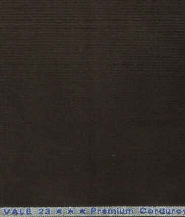 Arvind Men's Cotton Stretchable Unstitched 1.50 Meter Corduroy Trouser Fabric (Dark Brown)