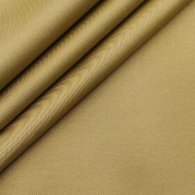 Arvind Men's Cotton Stretchable Unstitched 1.30 Meter Solid Twill Weave Trouser Fabric (Macaroon Beige)