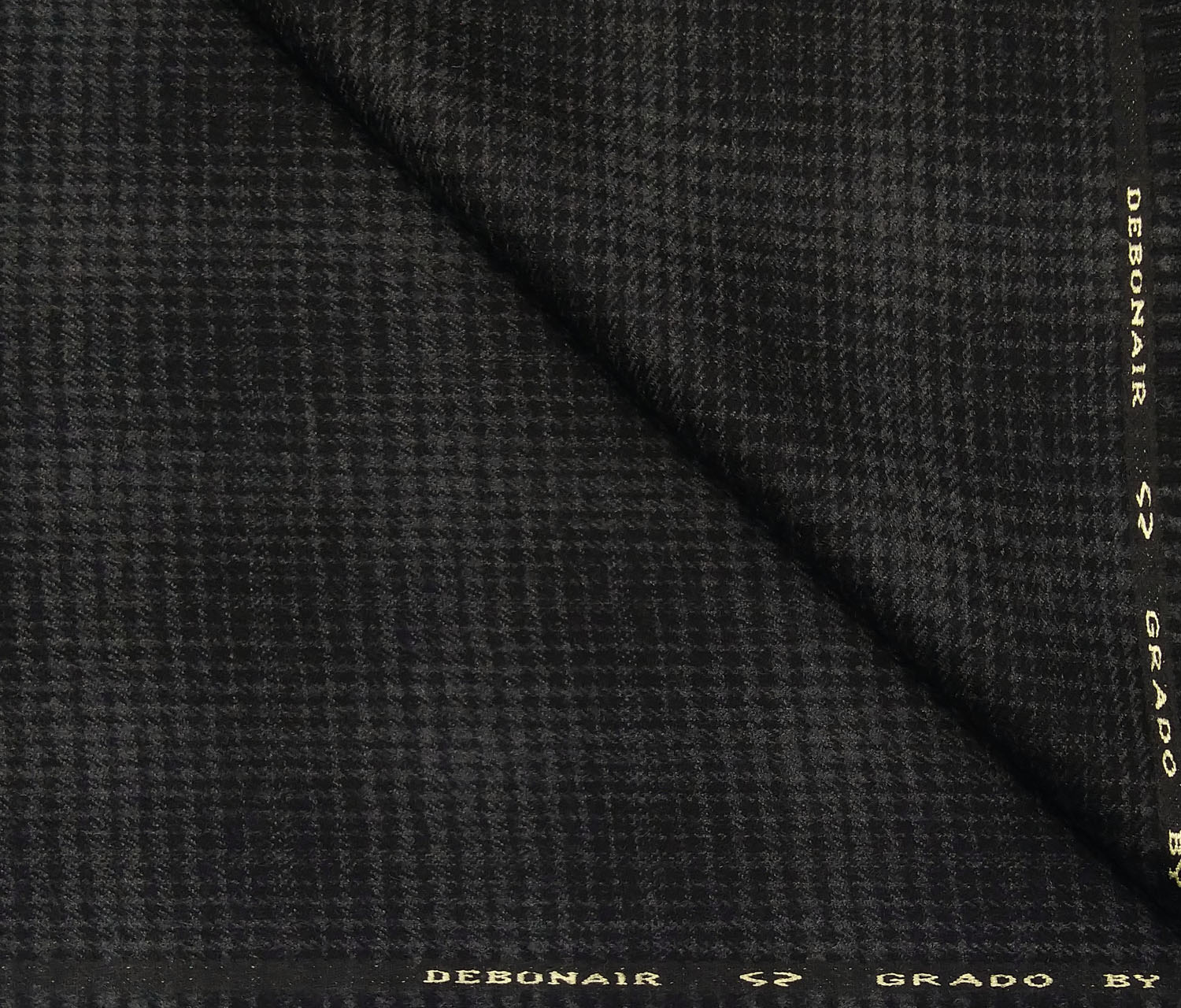 OCM Men's Wool Grey Checks 2 Meter Unstitched Tweed Jacketing & Blazer ...
