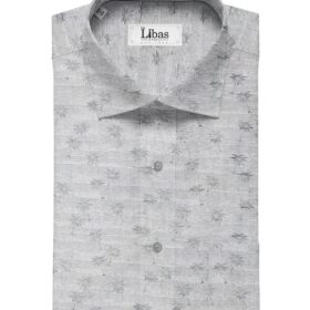 Raymond Men's Cotton Jacquard 1.80 Meter Unstitched Shirt Fabric (Light Grey)