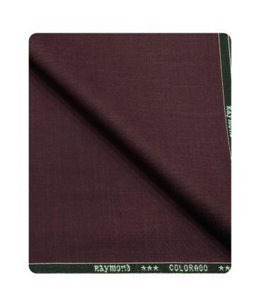 Raymond Men's Poly Viscose Unstitched Self Design Suiting Fabric (Plum Purple)