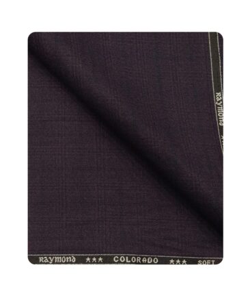 Raymond Men's Poly Viscose Unstitched Self Checks Suiting Fabric (Dark Purple)