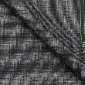 Raymond Men's Poly Viscose Unstitched Khadi Look Structured Suiting Fabric (Blackish Silver Grey)