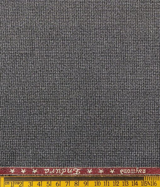 Raymond Men's Poly Viscose Unstitched Structured Suiting Fabric (Silver Grey)