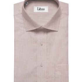 Linen Club Men's Linen 60 LEA Self Design Unstitched Shirting Fabric (Light Pink)