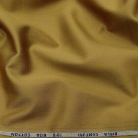 Birla Century Men's 70's Giza Cotton Solids 1.60 Meter Unstitched Shirting Fabric (Fawn Beige)