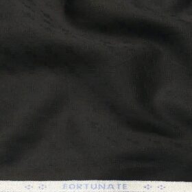 Bombay Rayon Men's Cotton Dobby 1.60 Meter Unstitched Shirting Fabric (Black)